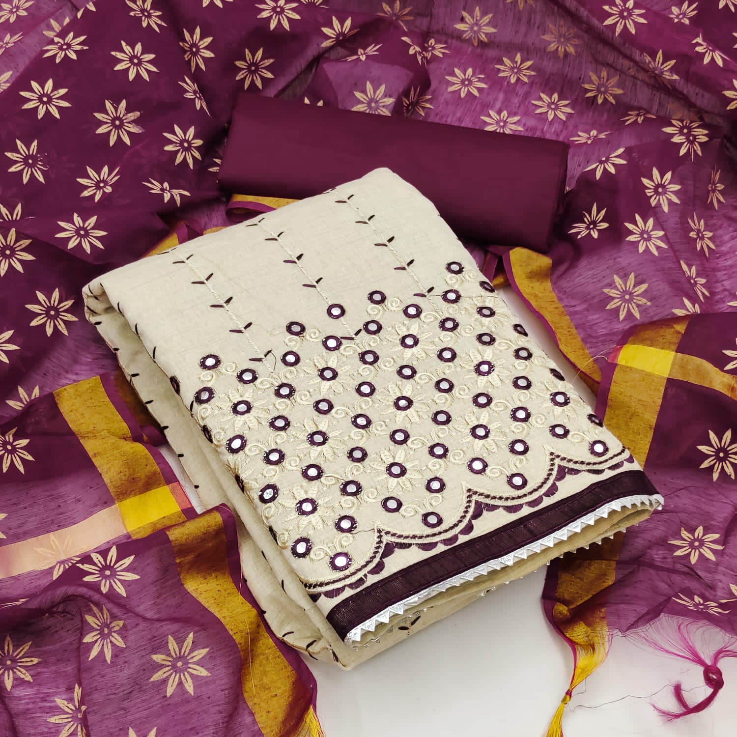 Sc 5069 Latest Designer Fancy Festive Wear Heavy Cotton Dress Material Collection